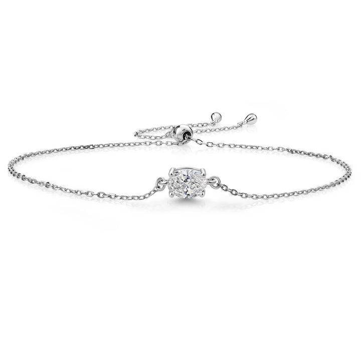 White Lab Grown Diamond - April_925 Sterling Silver_Bracelet in 925 Sterling Silver