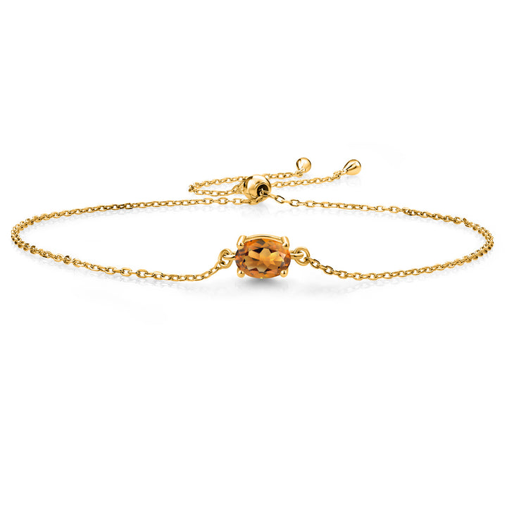 Madeira Citrine_925 Yellow Gold Plated Silver_Bracelet in 925 Yellow Gold Plated Silver