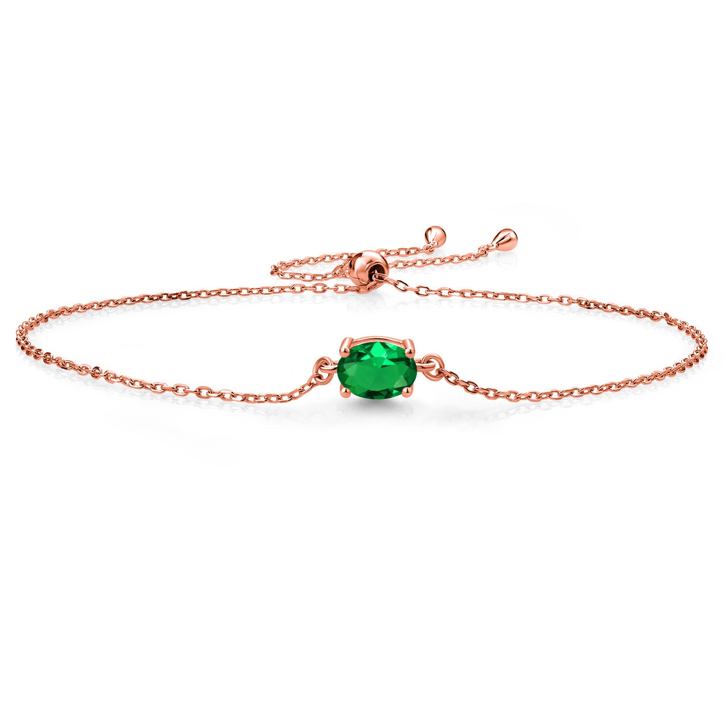 Nano Emerald - May_925 Rose Gold Plated Silver