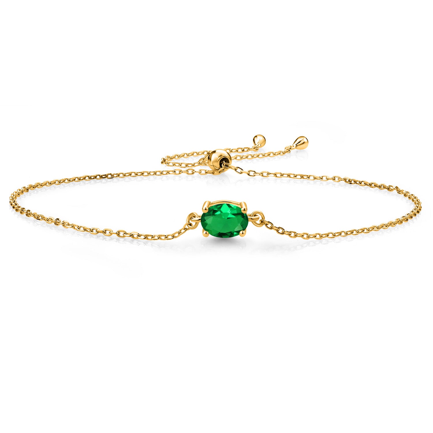 Nano Emerald - May_925 Yellow Gold Plated Silver