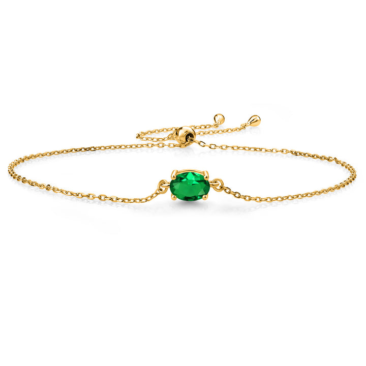 7X5MM Oval Gemstone Birthstone Solitaire Bracelet For Women | 925 Sterling Silver | Adjustable Bolo Bracelet For Women | Fine Jewelry Gift for Her Mom Wife