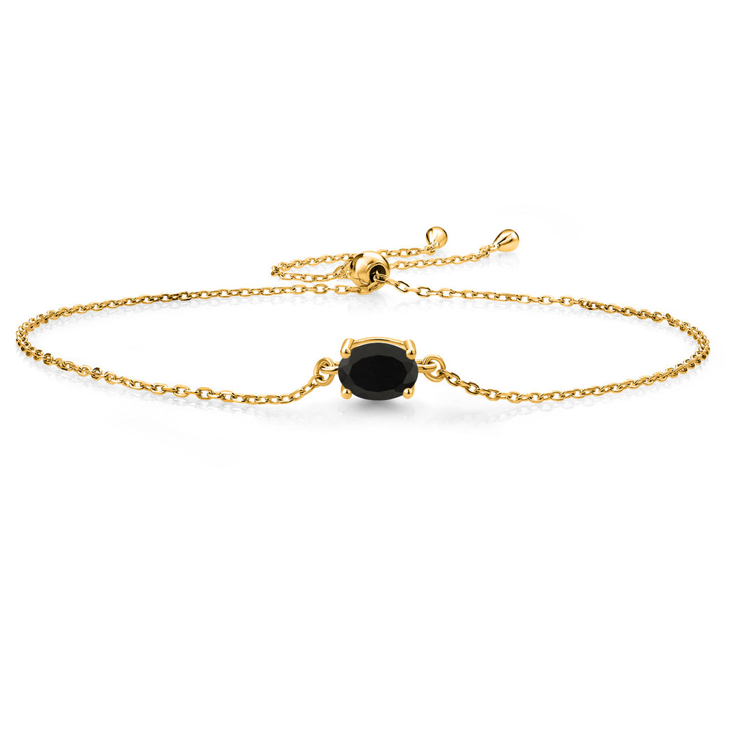 Onyx - December_925 Yellow Gold Plated Silver_Bracelet in 925 Yellow Gold Plated Silver