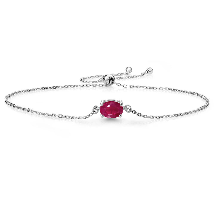 7X5MM Oval Gemstone Birthstone Solitaire Bracelet For Women | 925 Sterling Silver | Adjustable Bolo Bracelet For Women | Fine Jewelry Gift for Her Mom Wife