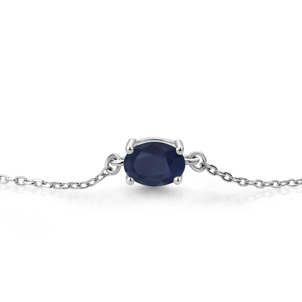 Blue Sapphire - September_925 Sterling Silver_Bracelet in 925 Sterling Silver