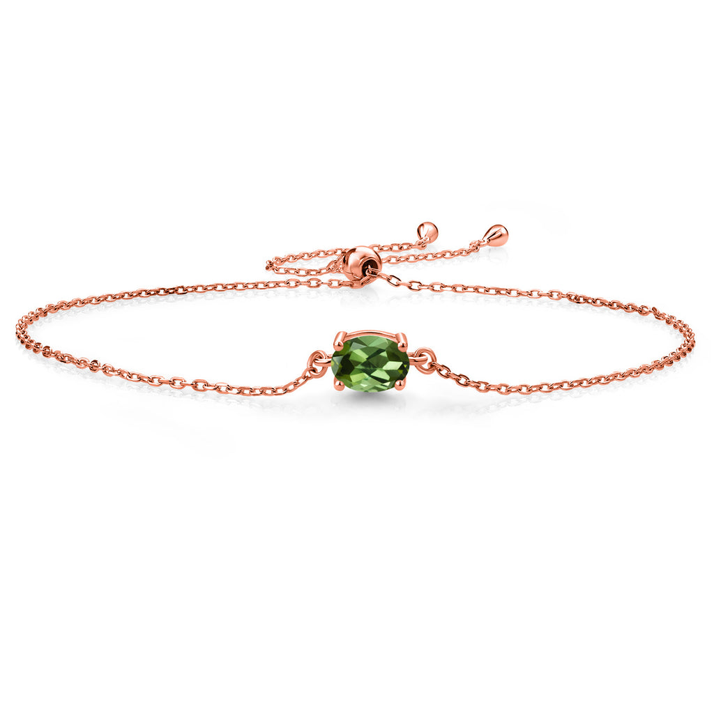 7X5MM Oval Gemstone Birthstone Solitaire Bracelet For Women | 925 Sterling Silver | Adjustable Bolo Bracelet For Women | Fine Jewelry Gift for Her Mom Wife