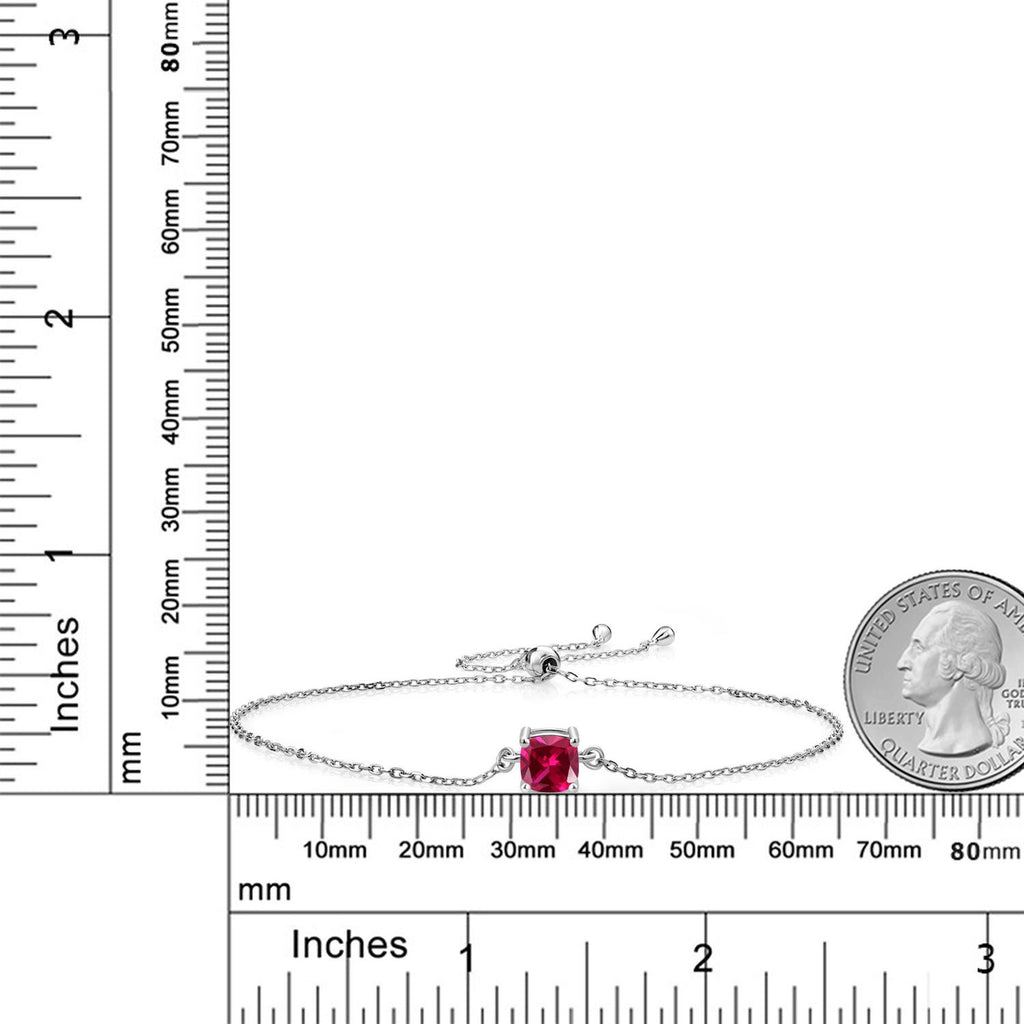 Created Ruby - July_Bracelet in 925 Sterling Silver