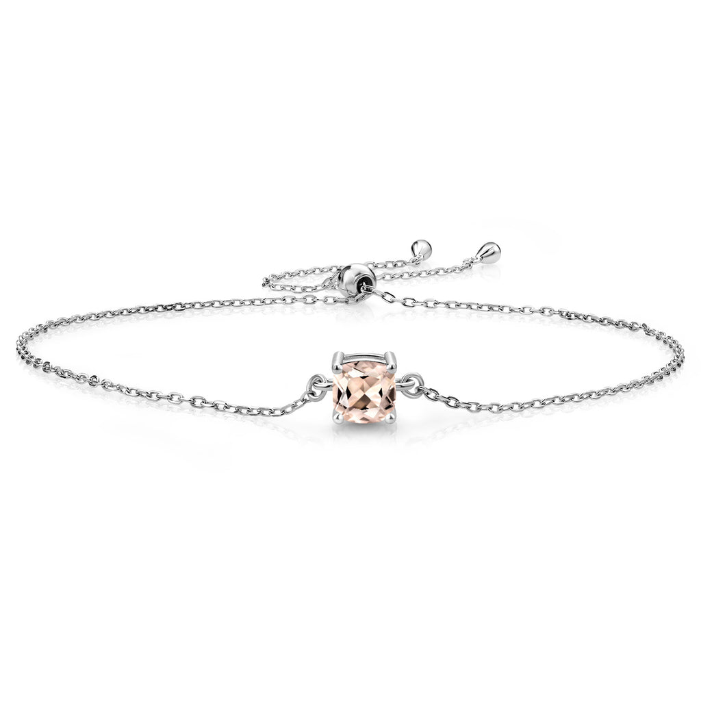Morganite - October_Bracelet in 925 Sterling Silver