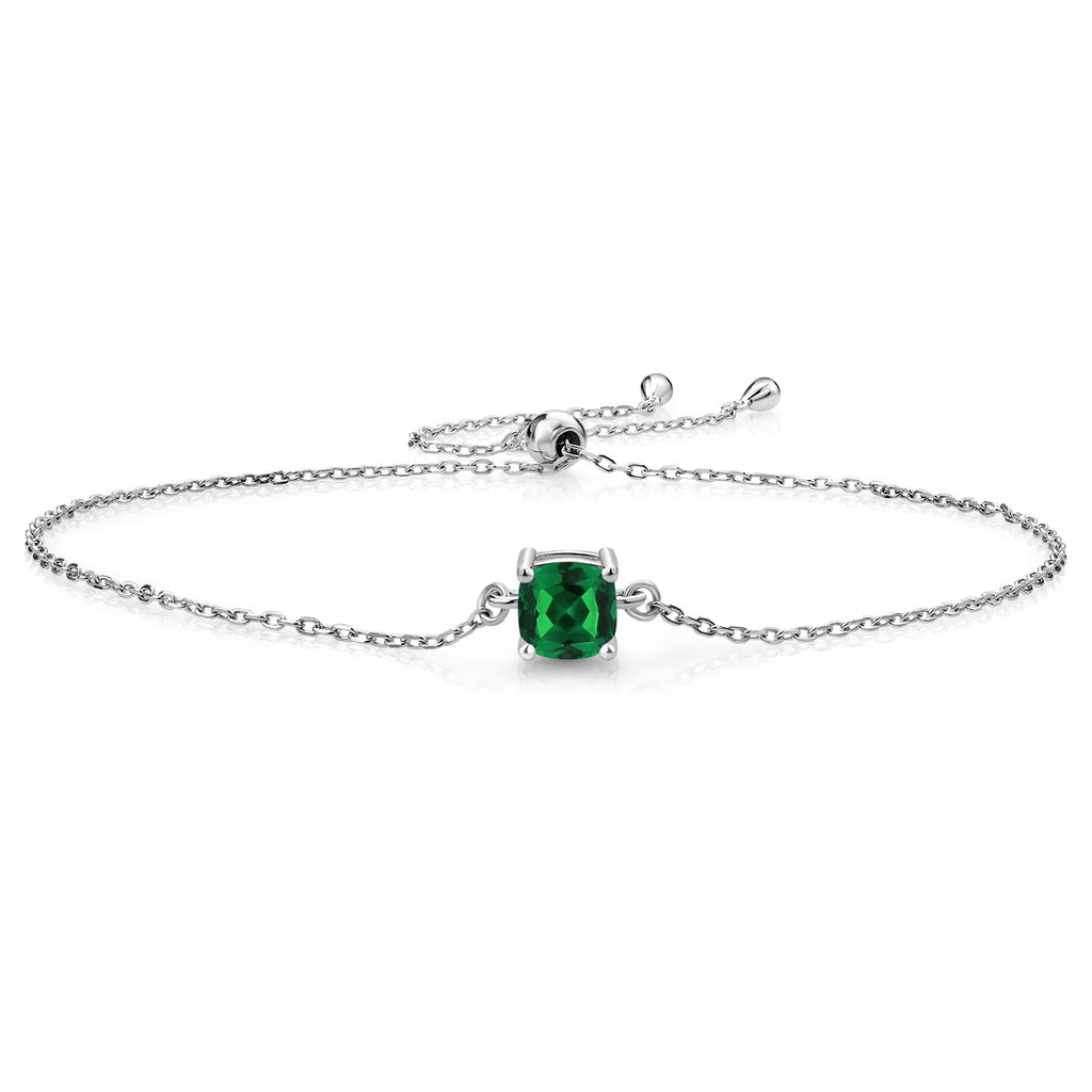 Nano Emerald - May_Bracelet in 925 Sterling Silver