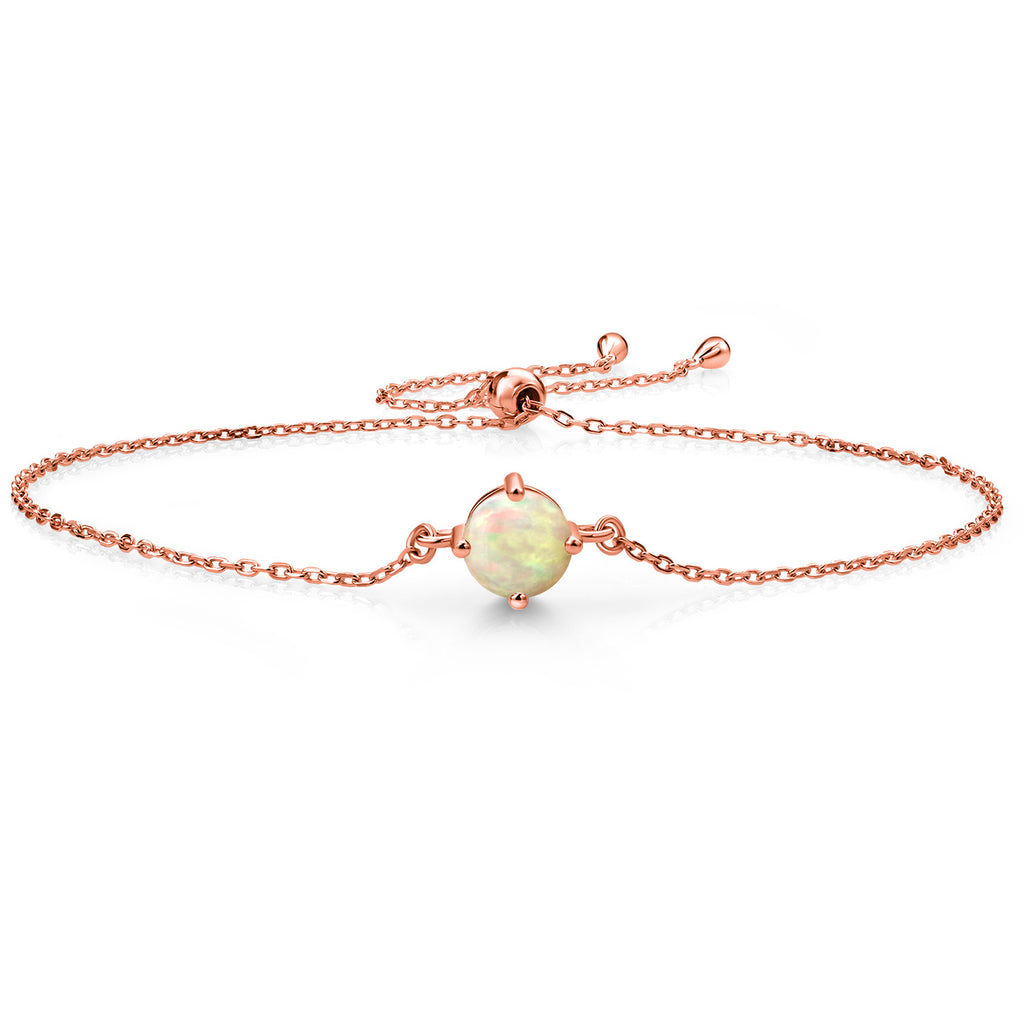Ethiopian Opal - October_Bracelet in 925 Rose Gold Plated Silver