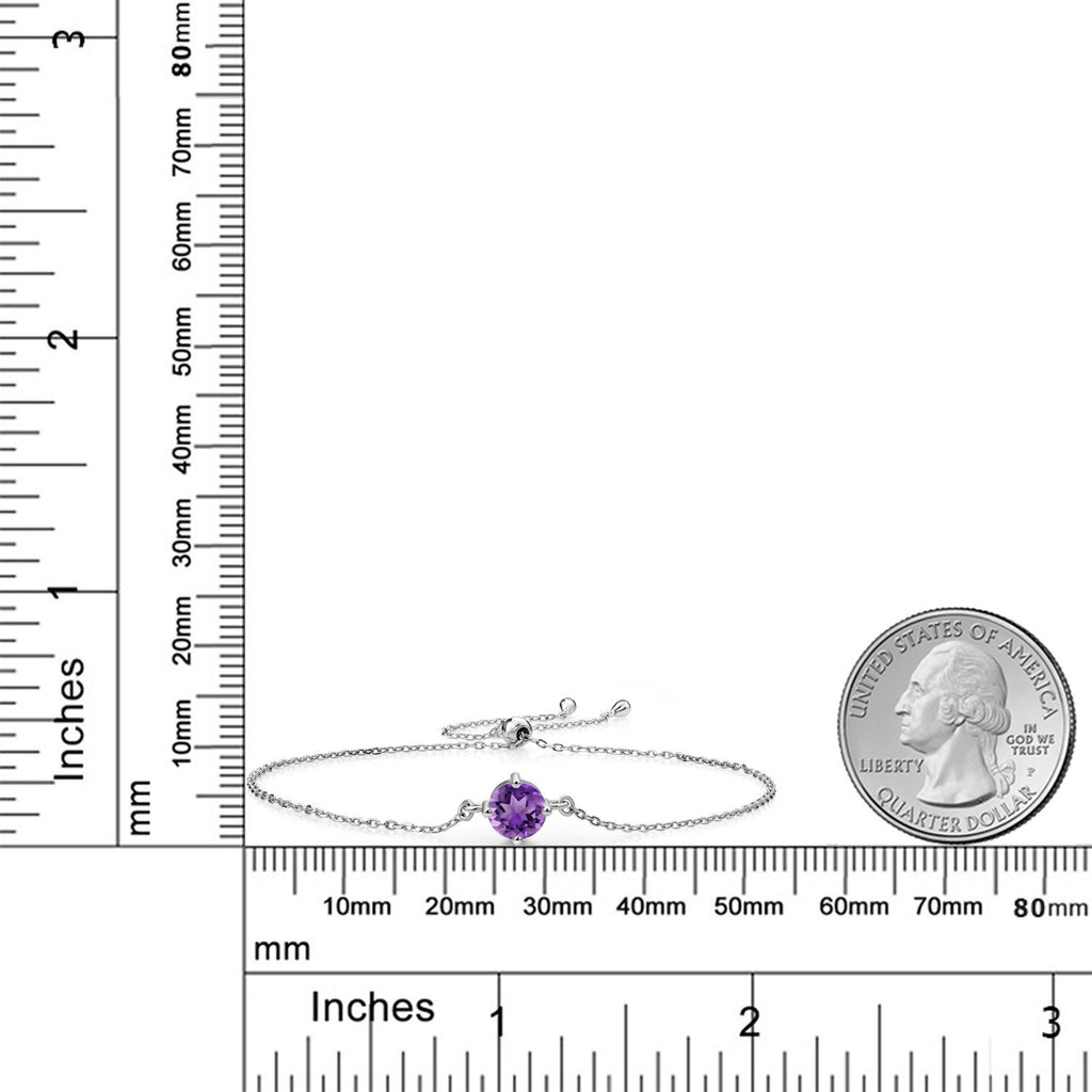Amethyst - February_Bracelet in 925 Sterling Silver