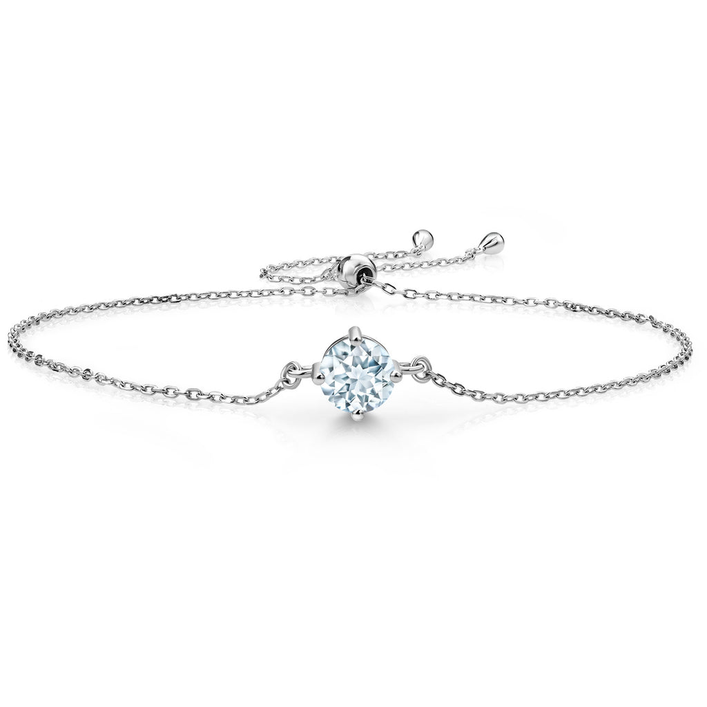 Aquamarine - March_Bracelet in 925 Sterling Silver