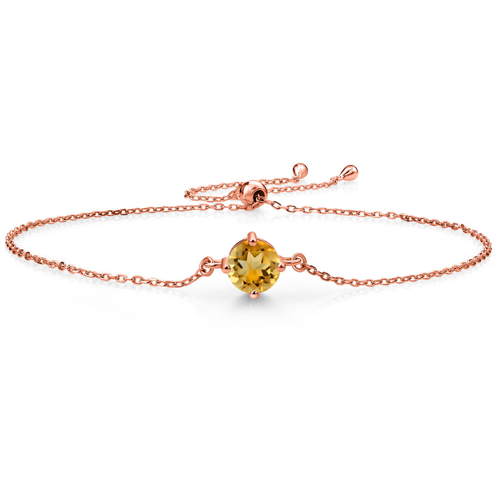 Citrine - November_Bracelet in 925 Rose Gold Plated Silver