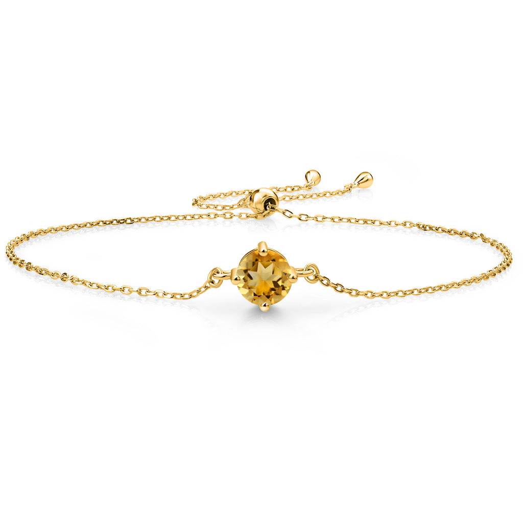 Citrine - November_Bracelet in 925 Yellow Gold Plated Silver