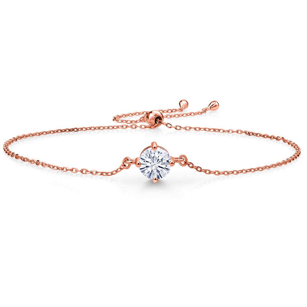 Moissanite - April_Bracelet in 925 Rose Gold Plated Silver