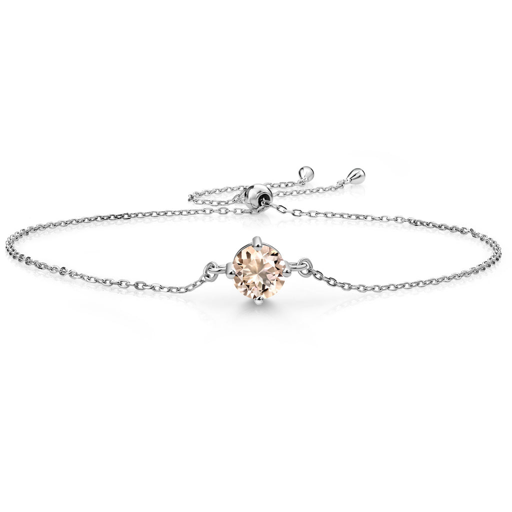 Morganite - October_Bracelet in 925 Sterling Silver