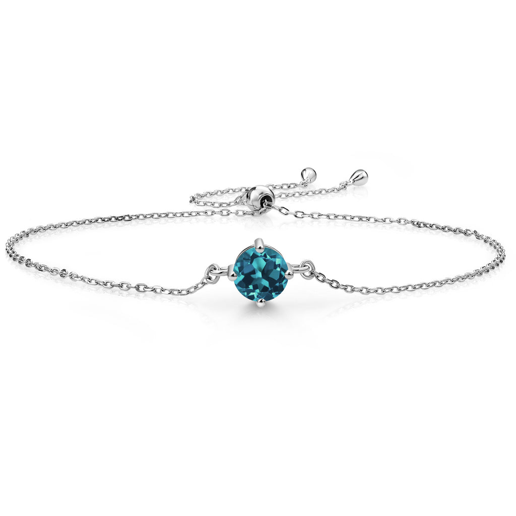 London Blue Topaz - November_Bracelet in 925 Sterling Silver