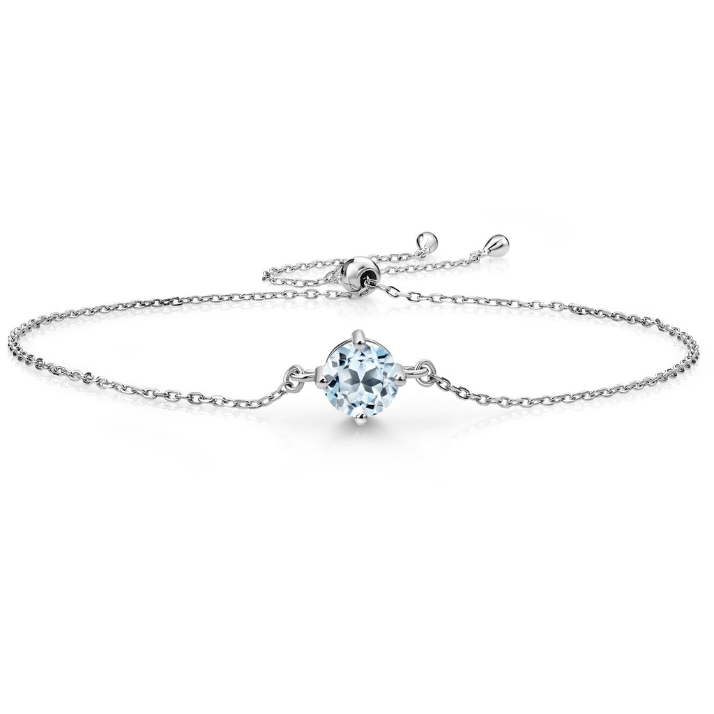 Sky Blue Topaz - November_Bracelet in 925 Sterling Silver
