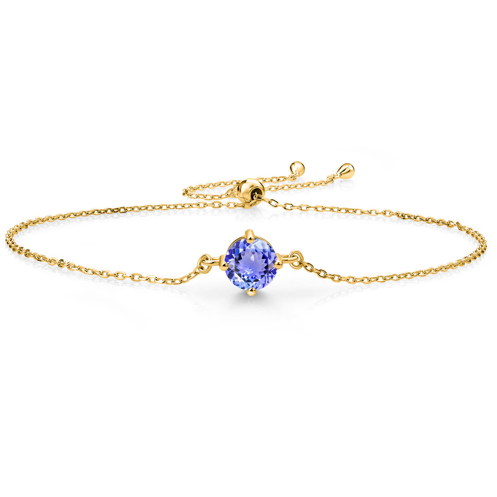 Tanzanite - December_Bracelet in 925 Yellow Gold Plated Silver