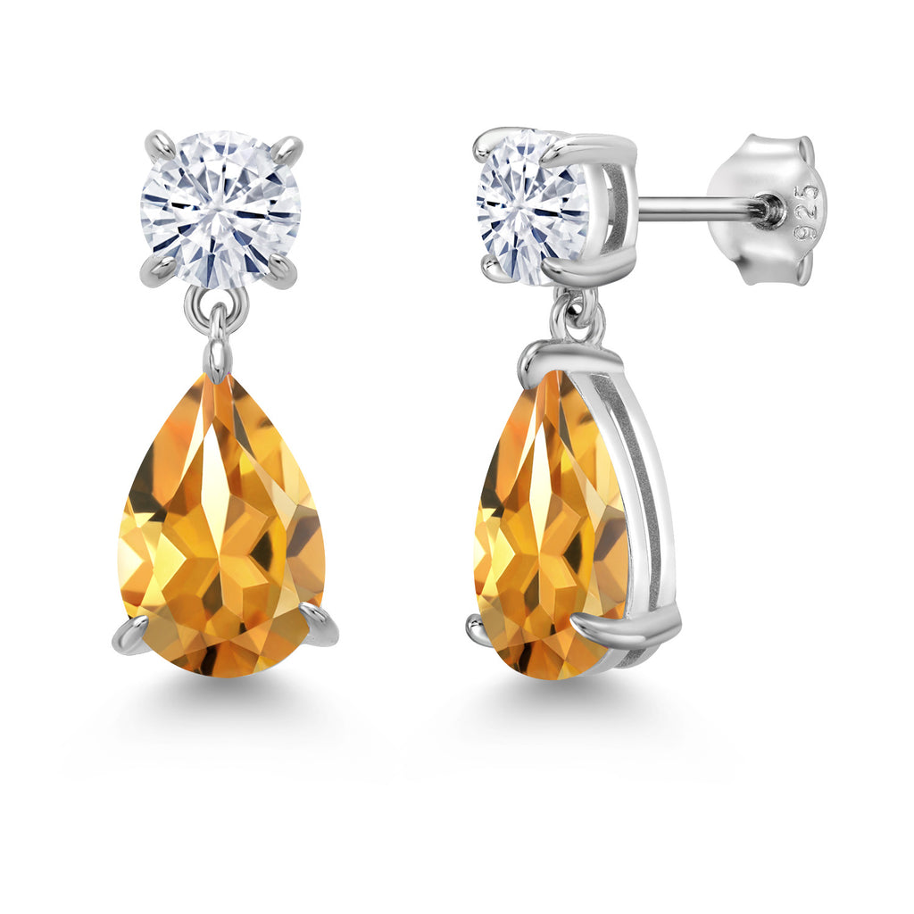 Citrine - November_Earrings in 925 Sterling Silver
