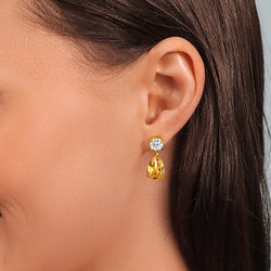 Earrings in 925 Yellow Gold Plated Silver