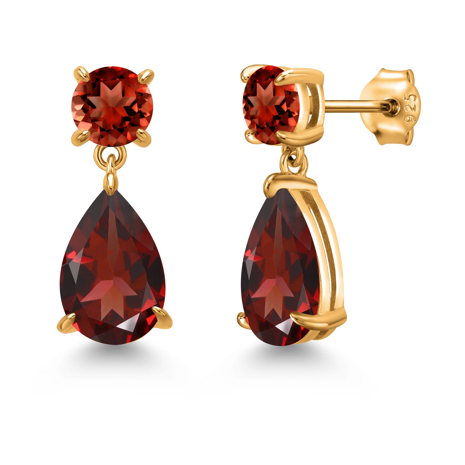 Earrings in 925 Yellow Gold Plated Silver