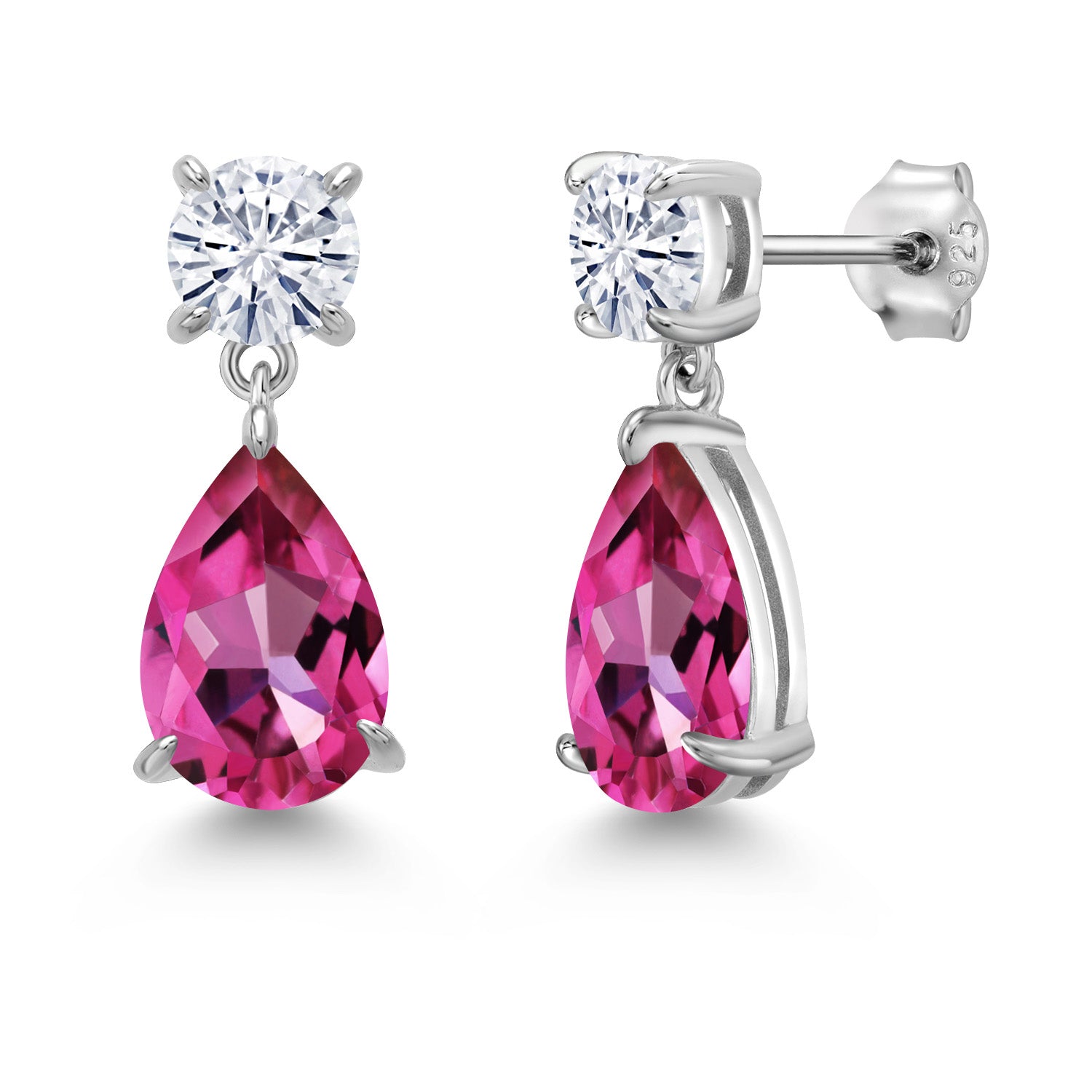 Pure Pink Mystic Topaz_Earrings in 925 Sterling Silver