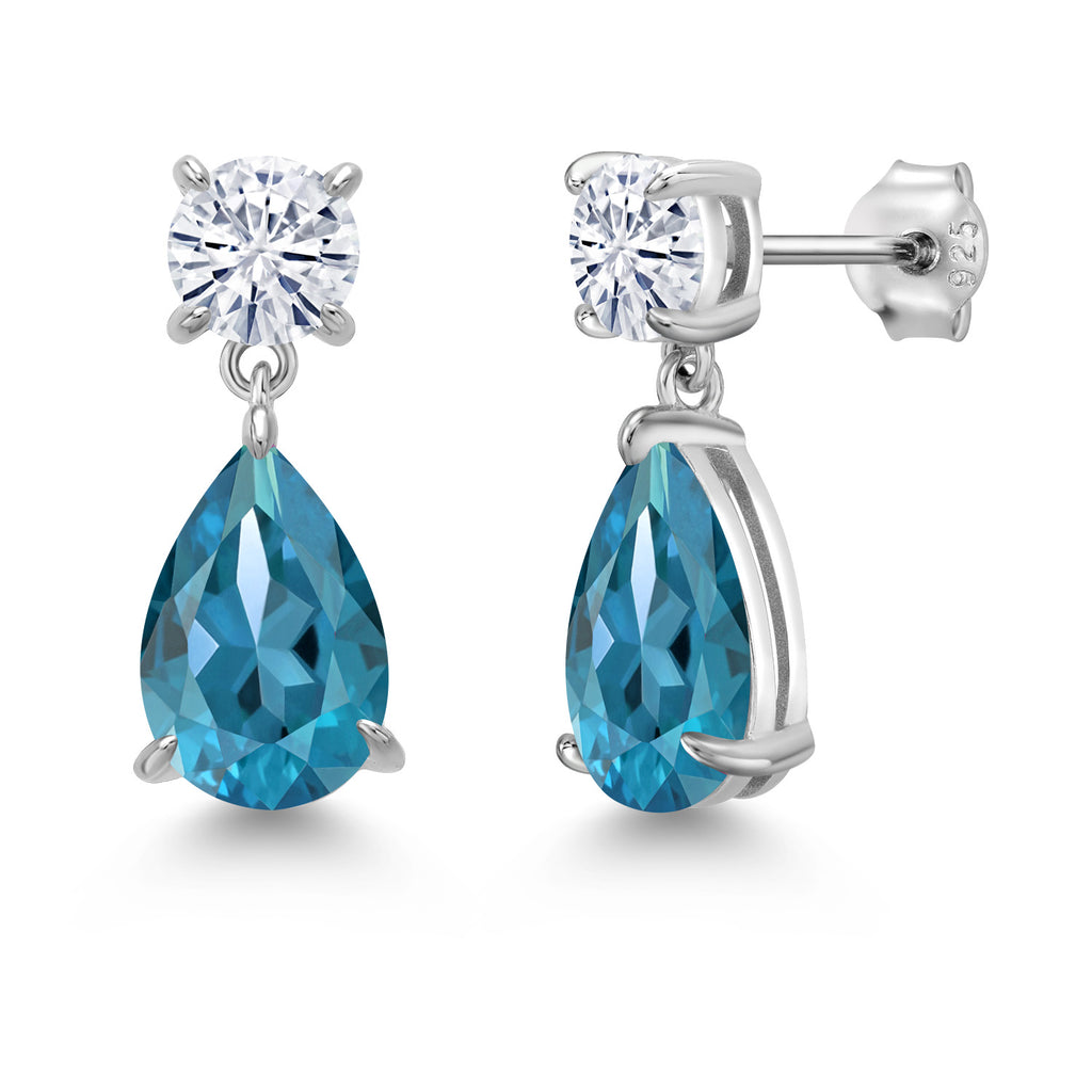 London Blue Topaz - November_Earrings in 925 Sterling Silver