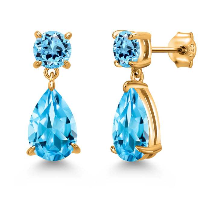 Earrings in 925 Yellow Gold Plated Silver