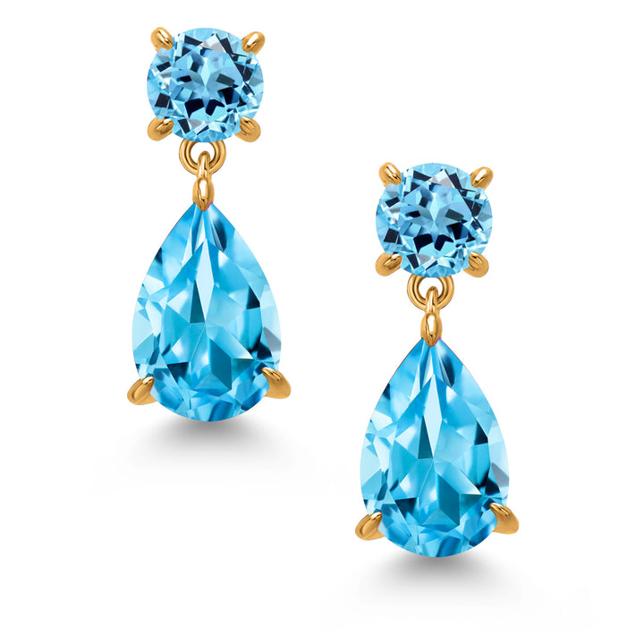 Earrings in 925 Yellow Gold Plated Silver