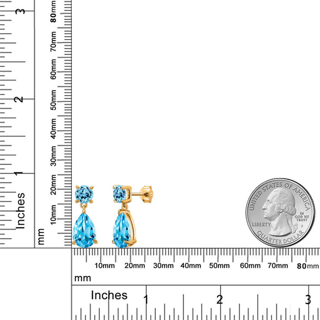 Earrings in 925 Yellow Gold Plated Silver