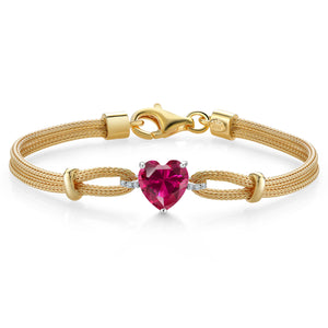 Created Ruby - July_Bracelet in 925 Sterling Silver