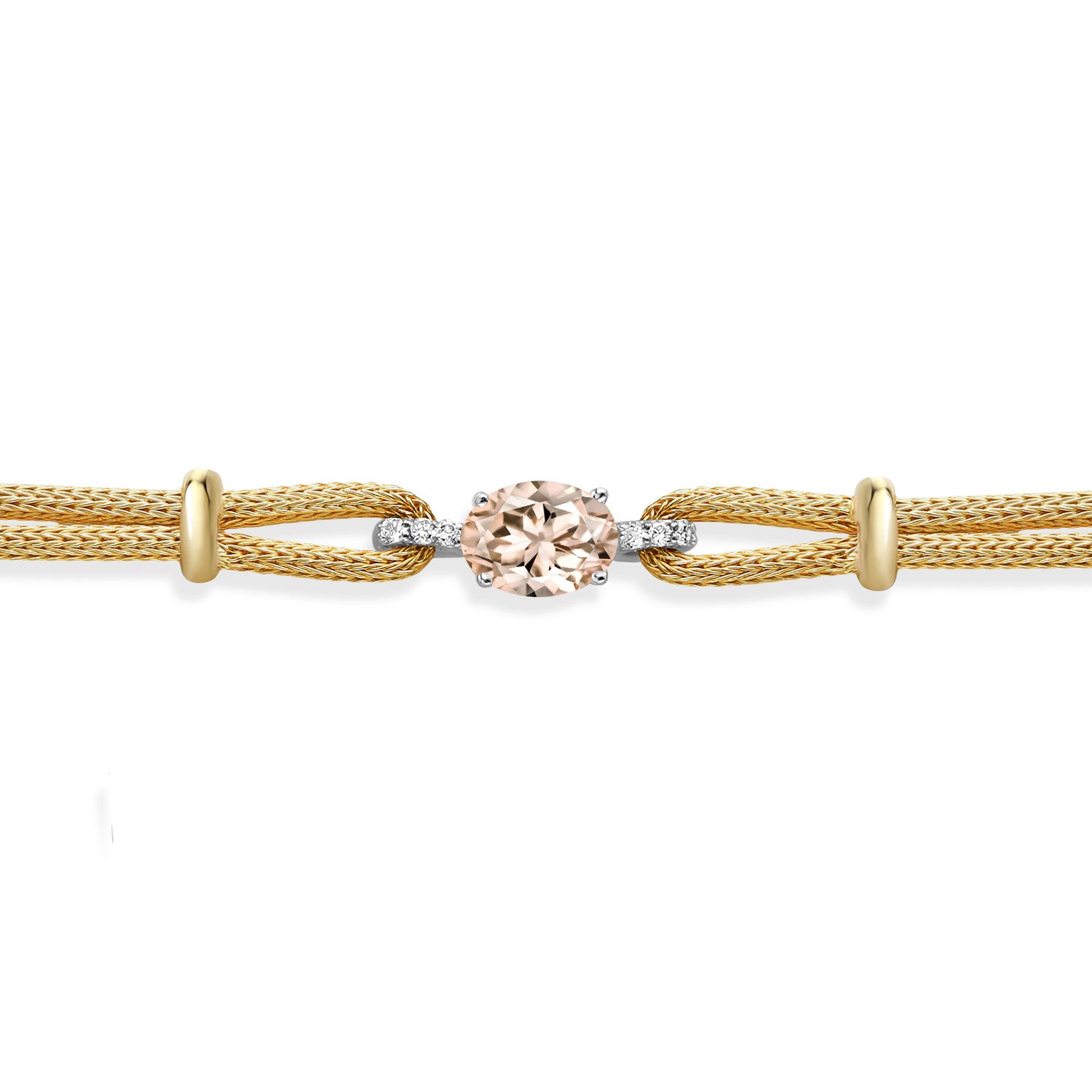 Morganite - October_Bracelet in 925 Sterling Silver