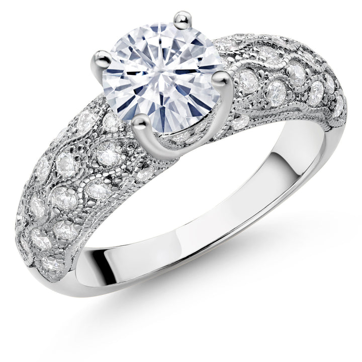 Moissanite_5_Ring in 925 Sterling Silver