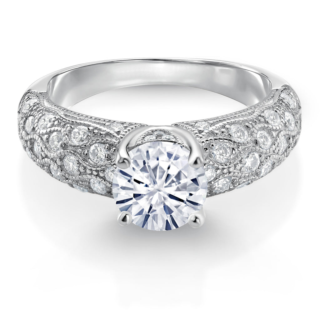 Moissanite_5_Ring in 925 Sterling Silver