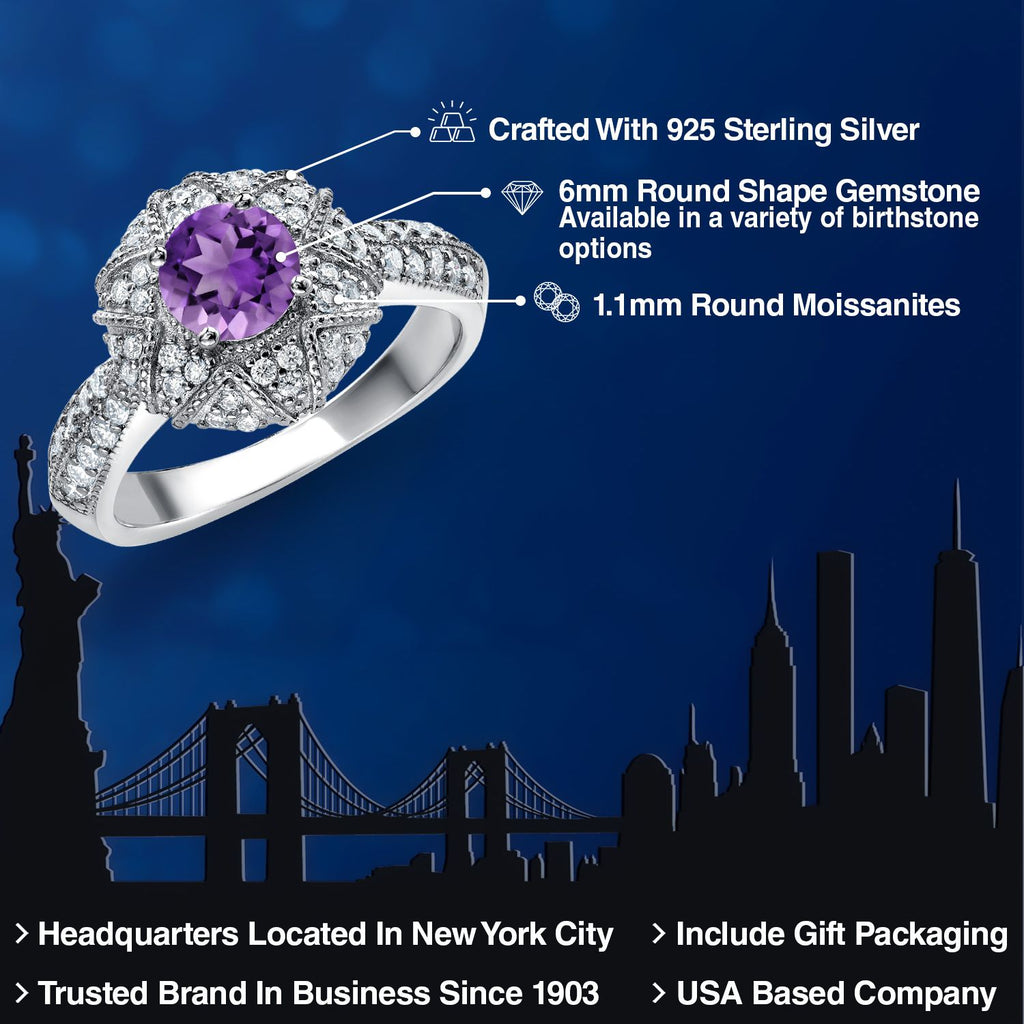 Amethyst - February_Ring in 925 Sterling Silver