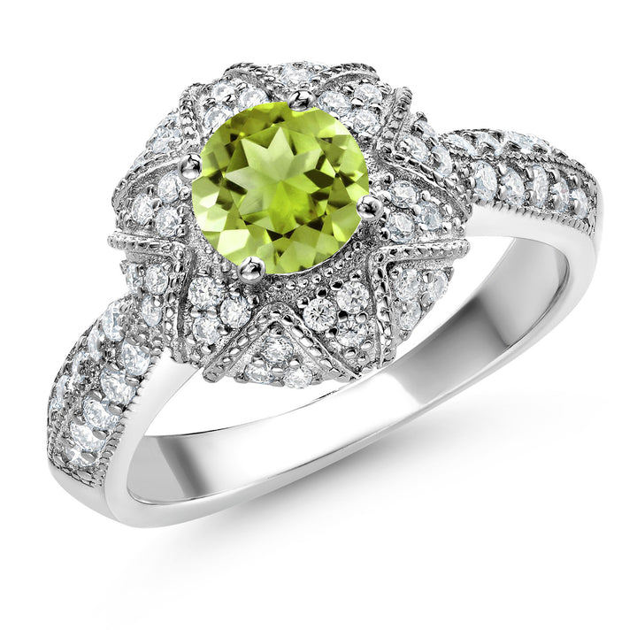Peridot - August_5_Ring in 925 Sterling Silver