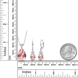 Pendant Earrings Set in 925 Sterling Silver