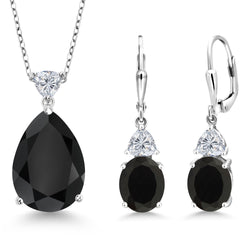 Pendant Earrings Set in 925 Sterling Silver