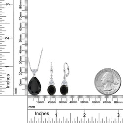 Pendant Earrings Set in 925 Sterling Silver
