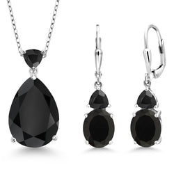 Pendant Earrings Set in 925 Sterling Silver
