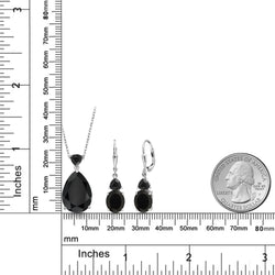 Pendant Earrings Set in 925 Sterling Silver