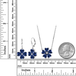 Pendant Earrings Set in 925 Sterling Silver