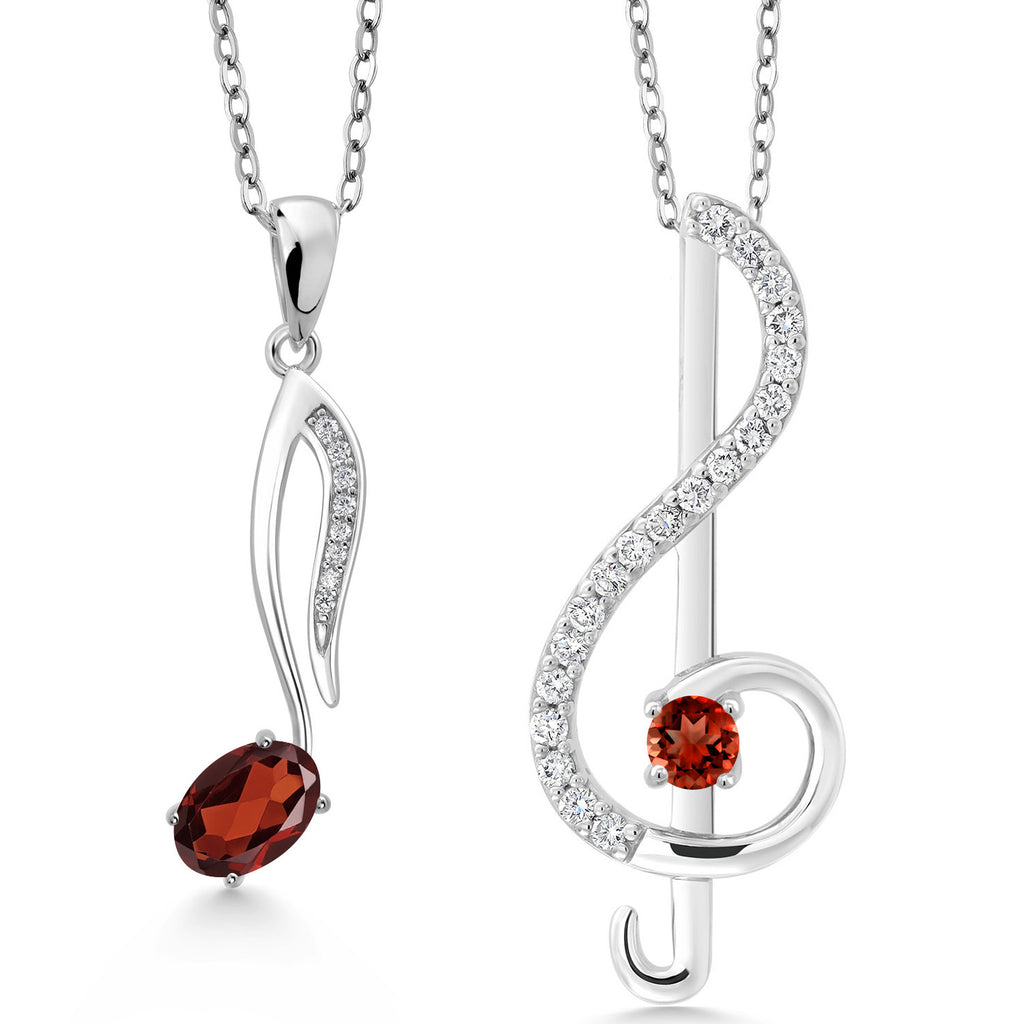 Garnet - January_Pendant in 925 Sterling Silver