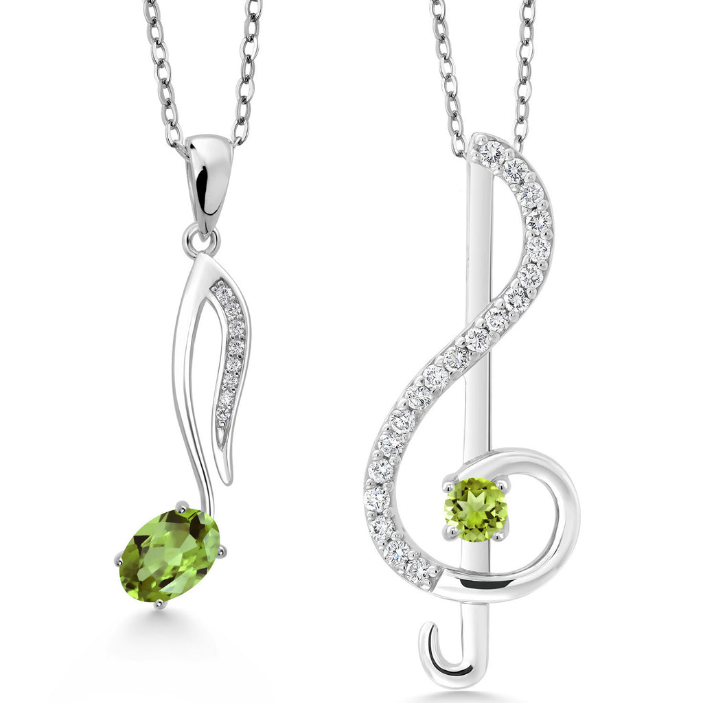 Peridot - August_Pendant in 925 Sterling Silver