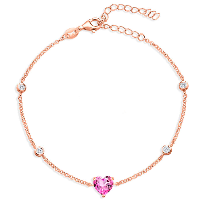 Pink Mystic Topaz_Rose Gold Plated Silver_Bracelet in Rose Gold Plated Silver