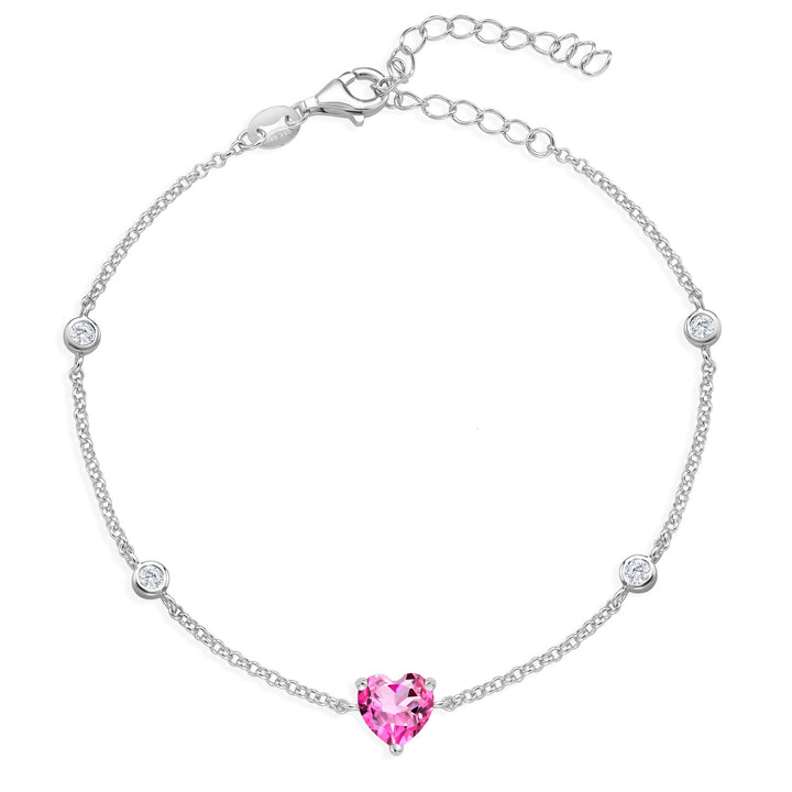 Pink Mystic Topaz_Sterling Silver_Bracelet in Sterling Silver