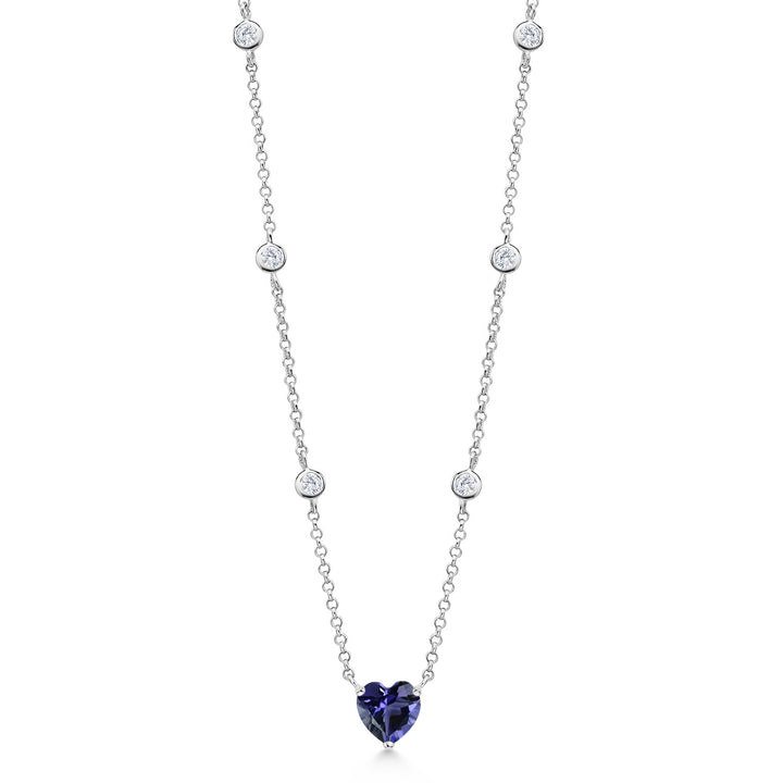 Iolite_Necklace in 925 Sterling Silver