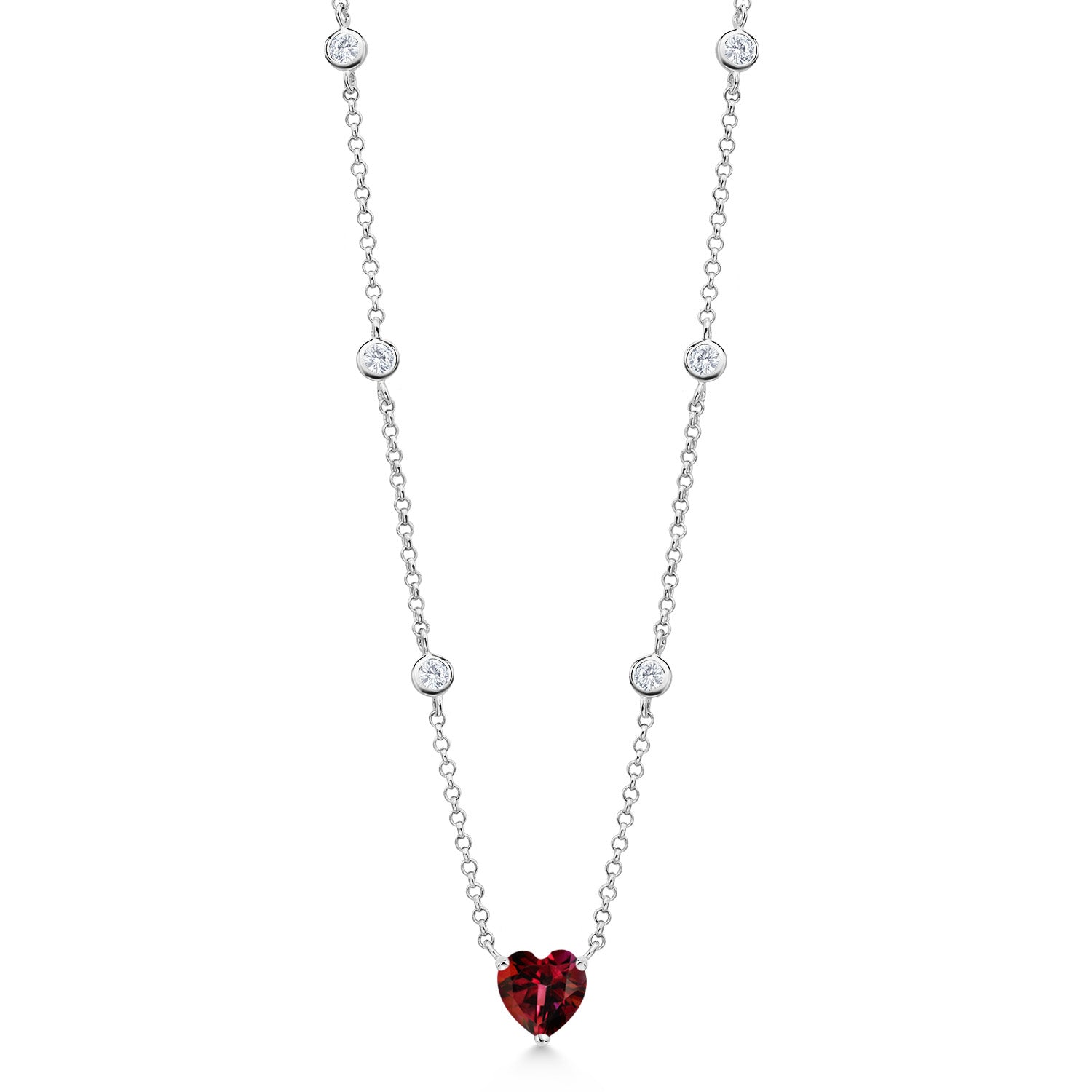 Crimson Red Mystic Topaz_Necklace in 925 Sterling Silver