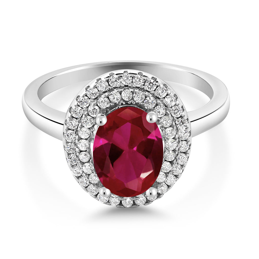 Created Ruby - July_5_Ring in 925 Sterling Silver