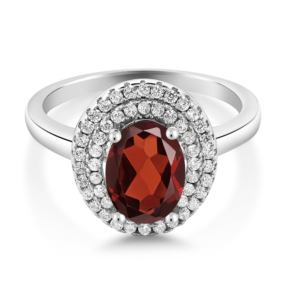 Garnet - January_5_Ring in 925 Sterling Silver